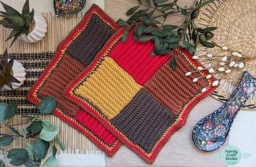 Crochet Boxy Potholder Pattern
